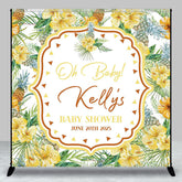 Lofaris Pineapple Floral Spring Custom Baby Shower Backdrop